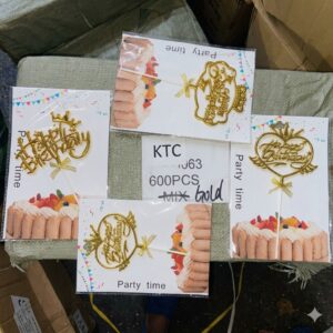 ktc 014 3d golden birthday topper