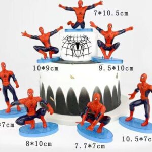 Home 7 piece spiderman action figure cake topper set