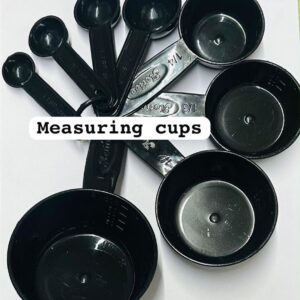 Premium Plastic Measuring Cups and Spoons Combo Set for Baking